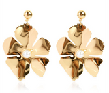 Aretes flor dorada N38