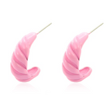 Aretes retro color rosa N30