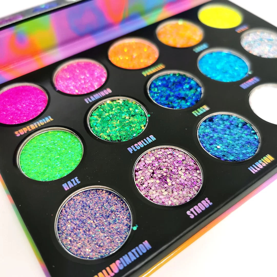 Dazed paleta de sombras en glitter para ojos City Color Schatzi Store