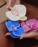 Clip accesorio con orquídea para el cabello