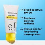 Mini Suntouchable Whoa Glow Spf Primer con protector solar con color - e.l.f.