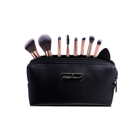Mini Set de brochas con cosmétiquera - True Makeup