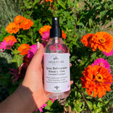 Spray refrescante de agua de rosas, aloe vera y miel - Abeja Reyna
