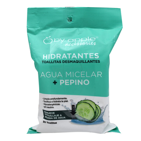Toallitas desmaquillantes Agua Micelar + Pepino 30 toallitas - By Apple