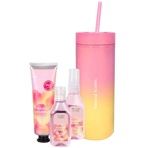 Vaso Matte Exquisit Magnolia Kit de Regalo Termo, Crema, Jabón y Perfume - Natural Scents