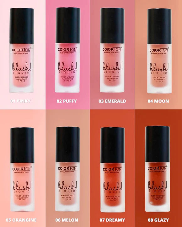 Blush! Liquid con ácido hialurónico y spf 50 (varios tonos) - Colorton