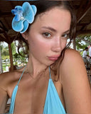 Clip accesorio con orquídea para el cabello