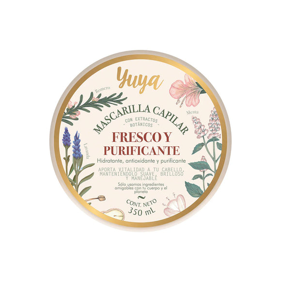 Mascarilla para el cabello Fresco y Purificante Romero y Menta - Yuya