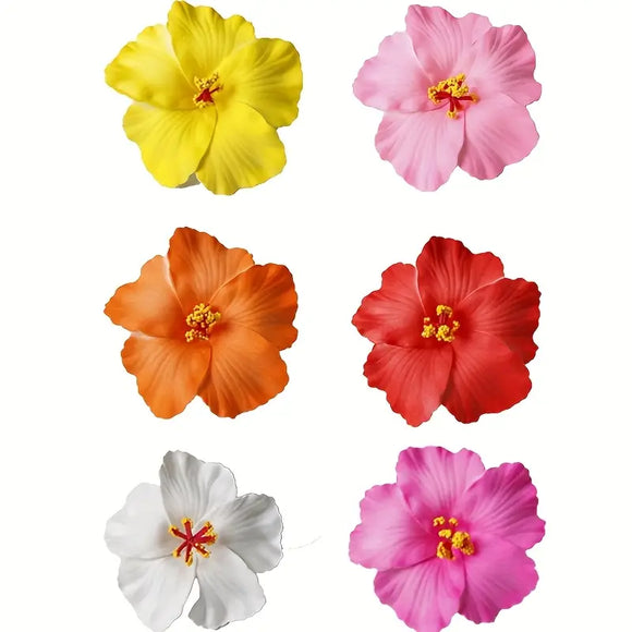 Clips para el cabello con flor Hawaiiana (varios colores)