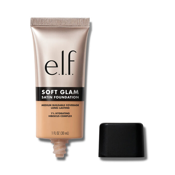 Soft Glam Base de maquillaje acabado Satinado cobertura media hidtratante de larga duración - e.l.f.