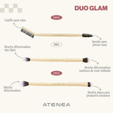 Brocha duo plana para crema y difuminadora DB12 - ATENEA