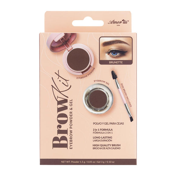 Brow Kit de cejas 2 en 1  Brunette - Amor Us