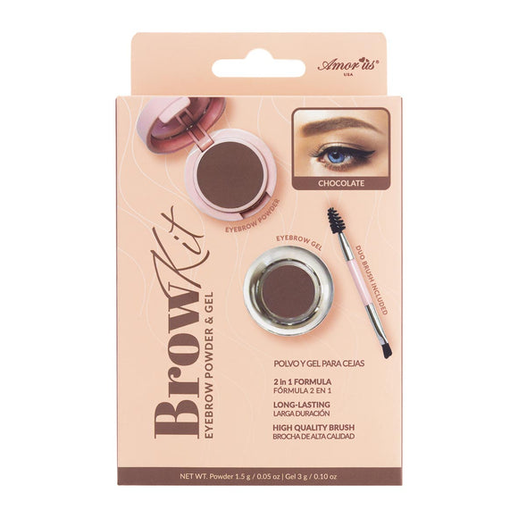 Brow Kit de cejas 2 en 1  Chocolate - Amor Us