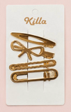 Kit de 4 hair clips (varios modelos) - Killa