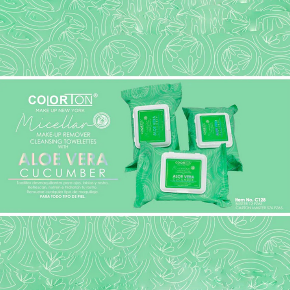 Toallitas Desmaquillante Aloe Vera + Pepino + Miel - Colorton
