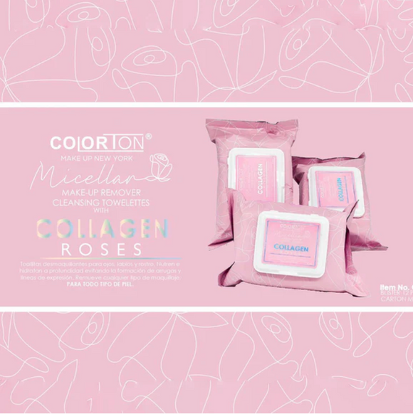 Toallitas Desmaquillante Colágeno + Rosas - Colorton