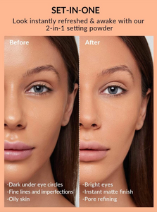 Insta-ready DUO de Polvo y Fijador Para Rostro (varios tonos) - SHEGLAM