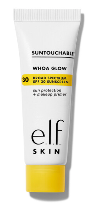 Mini Suntouchable Whoa Glow Spf Primer con protector solar con color - e.l.f.