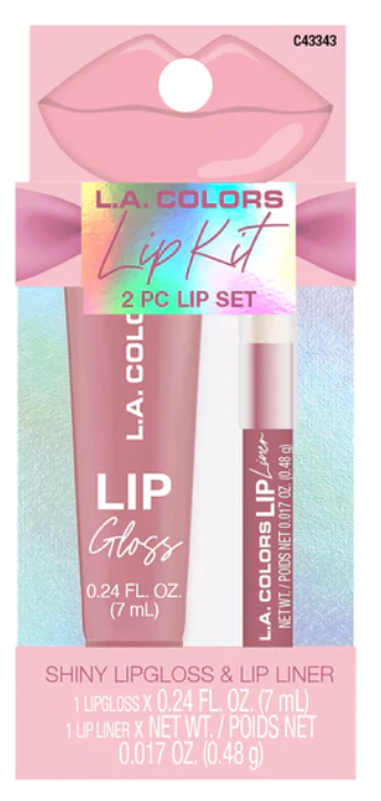 Lip Kit: Shiny Lipgloss & Lip Liner Sweet Love - L.A. Colors