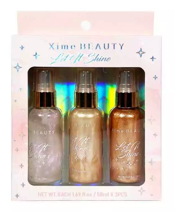 Set de 3 shimmer Let it Shine iluminador corporal - Xime Beauty