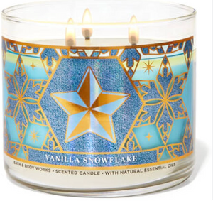 Vanilla Snowflake Vela Grande - Bath & Body Works
