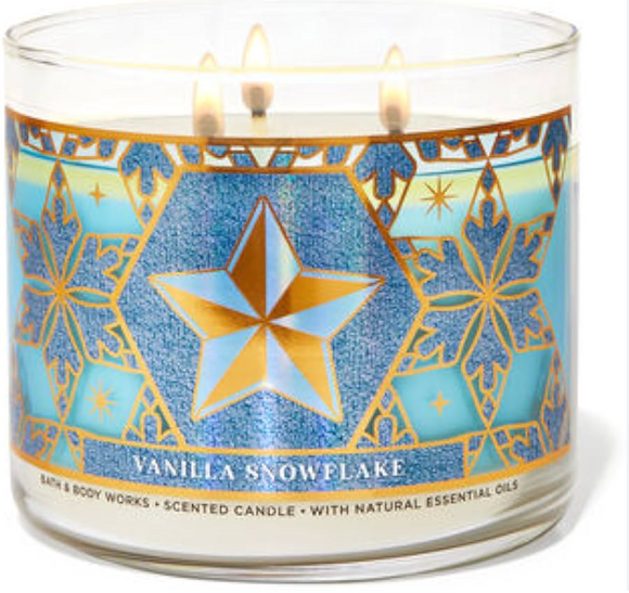 Vanilla Snowflake Vela Grande - Bath & Body Works