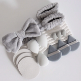 Kit de bolsas, esponjas y banditas skin care