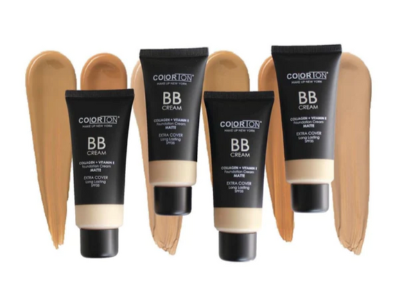 BB Cream Base para Maquillaje en Crema de Alta Cobertura con Colágeno y SPF - Colorton