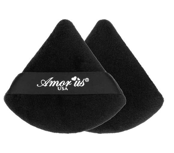 Kit 2 Borlas Triangulares Makeup Powder Puff - Amor Us