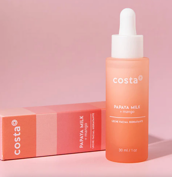 Leche Facial Leche Facial Papaya & Mango microexfoliación para rejuvenecer y humectar la piel - Costa Skincare