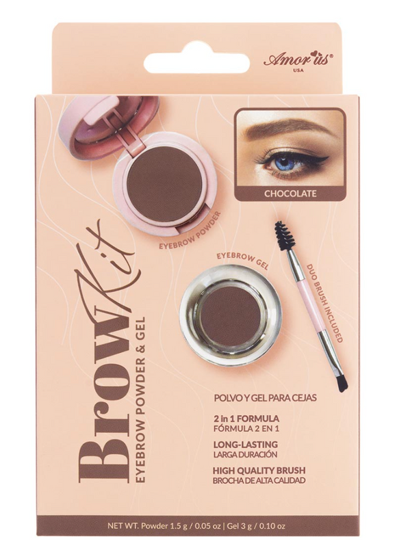 Brow Kit de cejas 2 en 1  Dark Brown - Amor Us