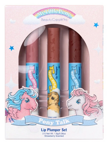 Kit de 3 My Little Pony Talk Plump & Pout Lip Plumper Gloss Stick- Beauty Creations