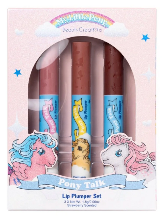 Kit de 3 My Little Pony Talk Plump & Pout Lip Plumper Gloss Stick- Beauty Creations