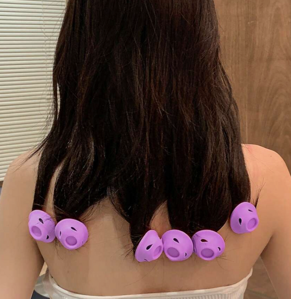 Kit de 6 pinzas de silicon para rizar y hacer ondas en el cabello sin calor