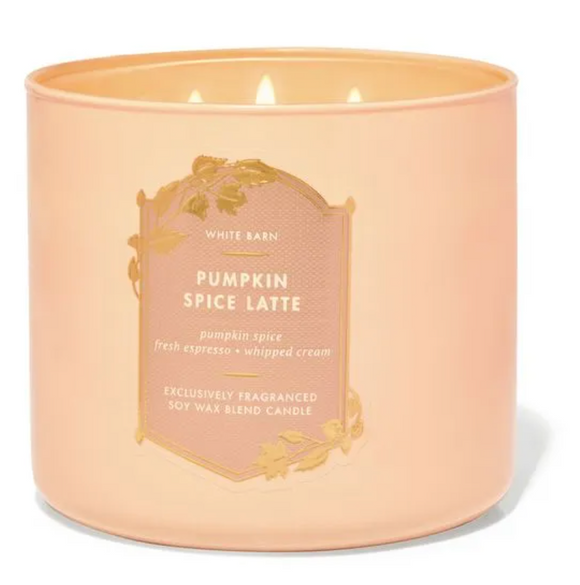 Pumpkin Spice Latte  Vela Grande - Bath & Body Works