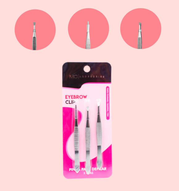 Kit pinzas para cejas - MC Cosmetics