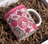 Spooky Vibes Pink Taza - Halloween Collection