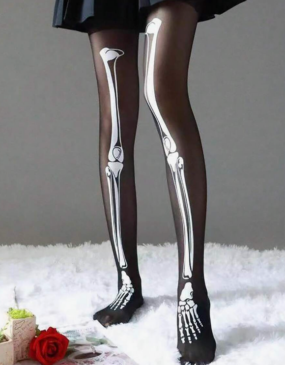 Medias estampado de calavera para disfraz  - Halloween Collection