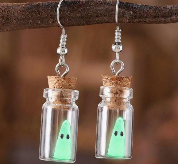 Aretes de fantasma que brillan en la oscuridad  - Halloween Collection