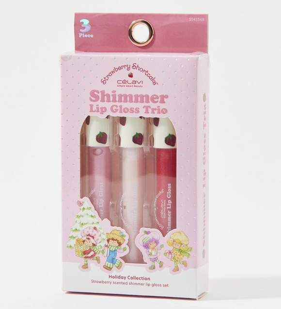 Shimmer Lip Gloss Trio Rosita Fresita Strawberry Shortcake - Célavi