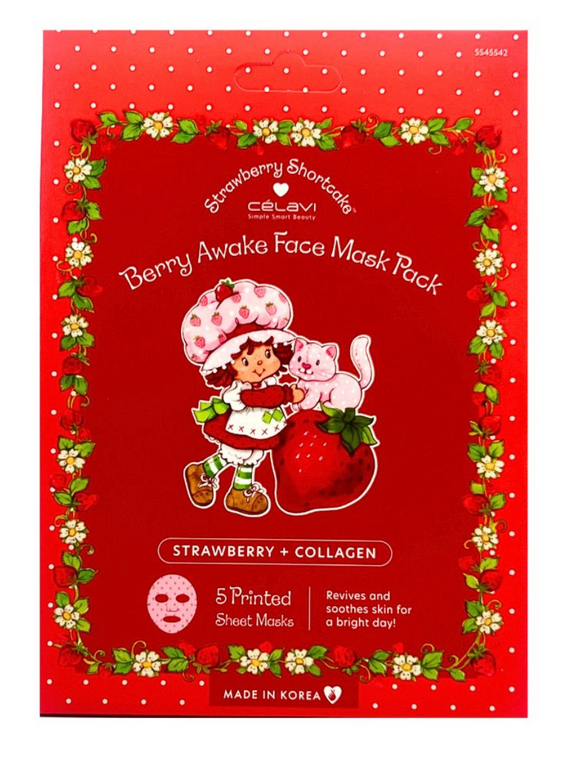 Kit 5 Mascarillas Faciales Rosita Fresita Strawberry Shortcake - Célavi