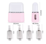 Kit de botellas para viaje de silicona transparente 4 en 1 Contenedor Rosa