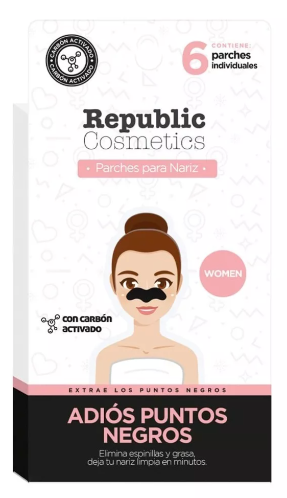 Parches para nariz de Carbón Activado para quitar puntos negros  - Republic Cosmetics