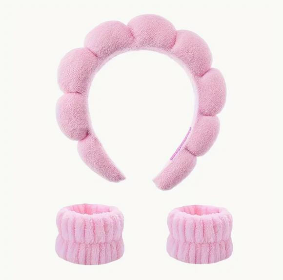 Kit Diadema de Skincare y muñequeras