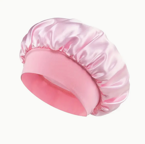 Gorro de seda para cuidar el cabello y metodo curly + Scrunchie