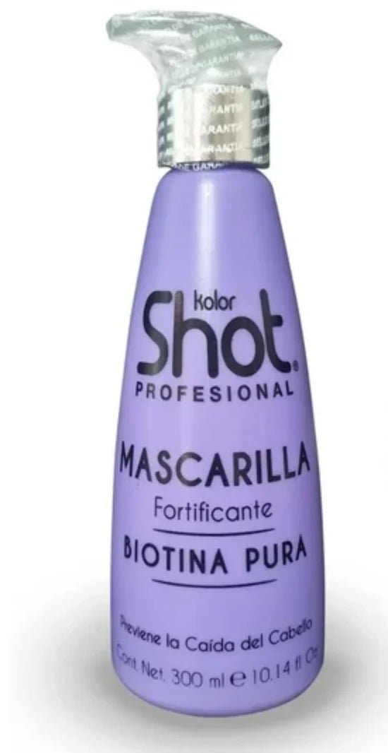 Mascarilla para cabello anticaída Biotina Pura 300 ml - Kolor Shot