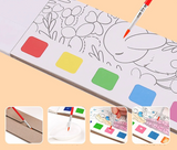 Mini libro con dibujos para pintar con acuarelas incluidas