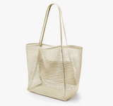 Bolso de playa color beige