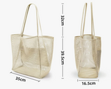 Bolso de playa color beige