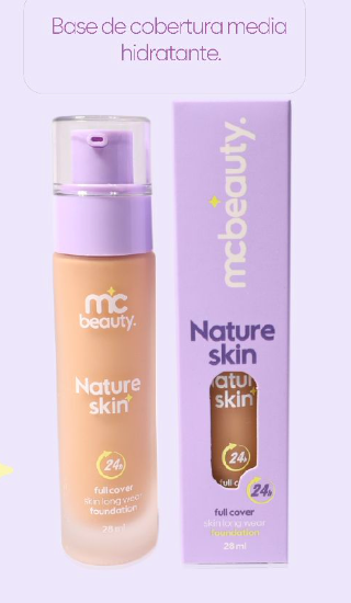 Maquillaje Líquido Nature Skin All Mat! (varios tonos) - MC Beauty